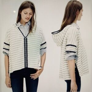 Madewell Elise Striped Hooded Poncho